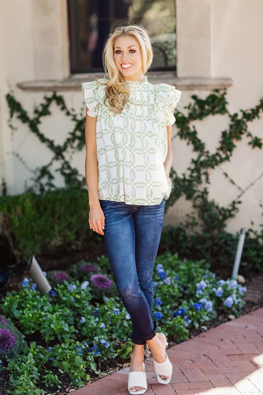 J. Marie Loren Pleated Top